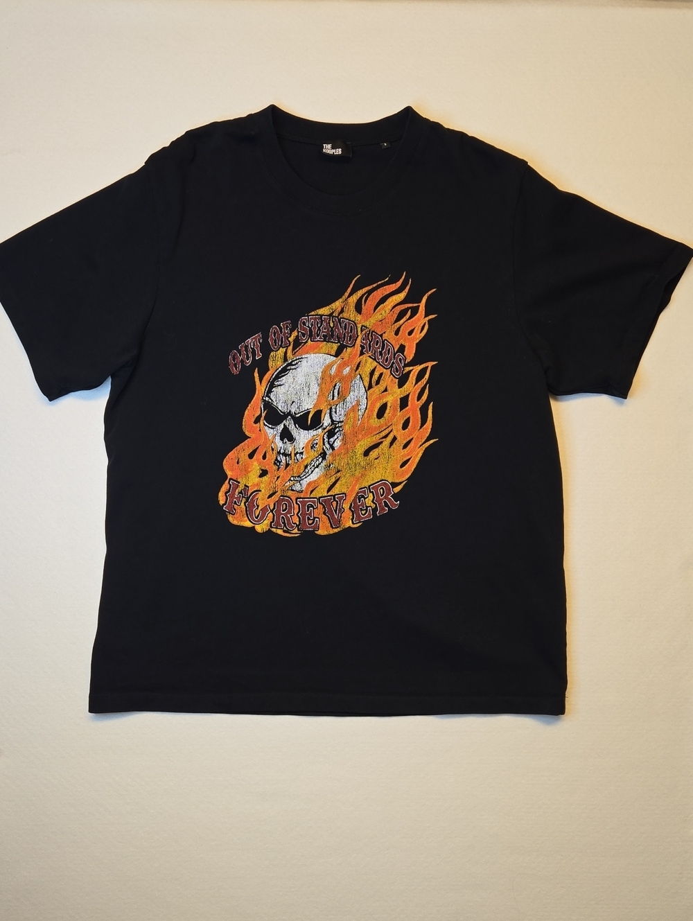 The Kooples Black Skull & Flame Graphic Crewneck T-Shirt